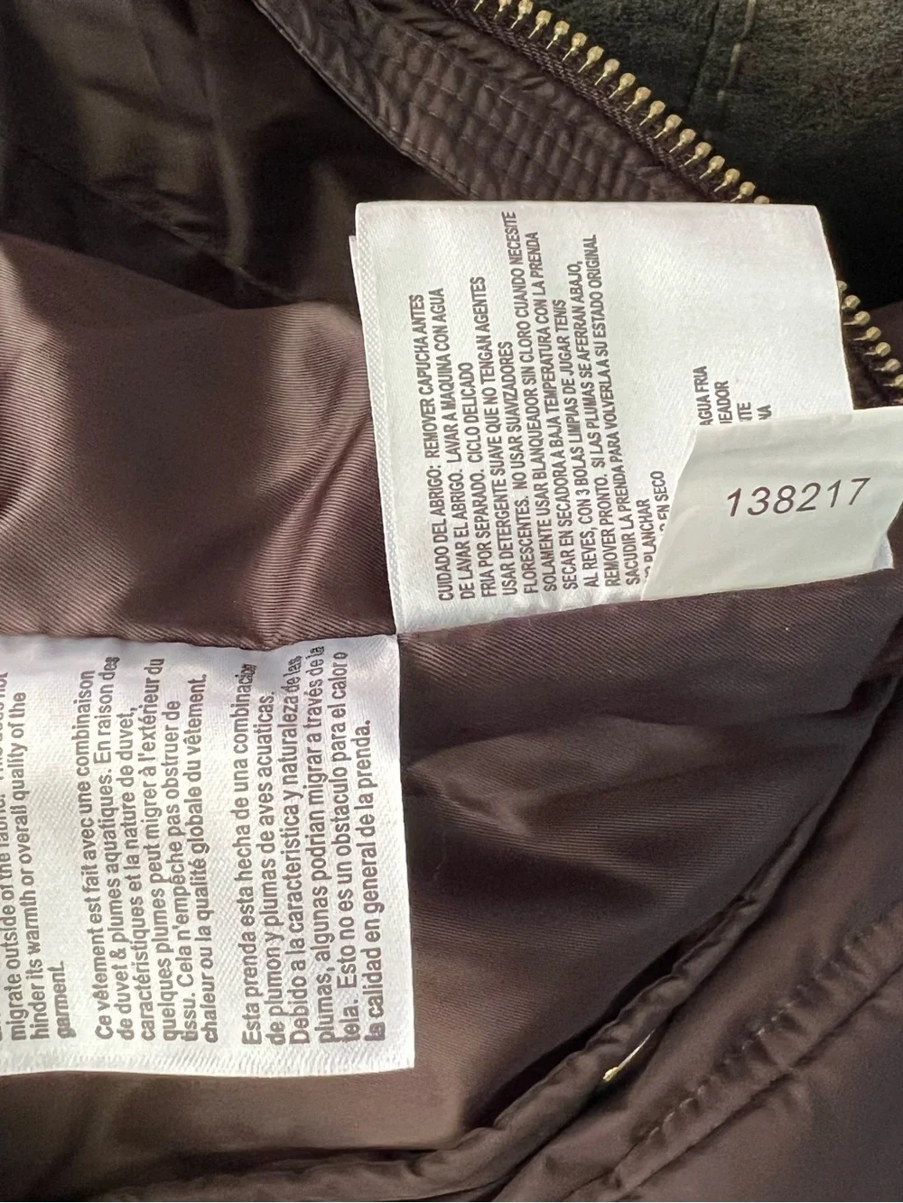 Michael Kors Long Hooded Puffer Coat with Faux Fur Trim - Brown